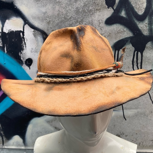 SOLD Funky Distressed Festival Hat - Picture 12 of 13